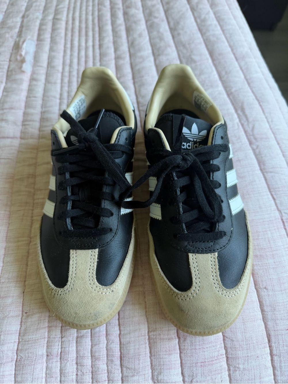 adidas Samba Black & Cream Sneakers Size 4 – Great Condition